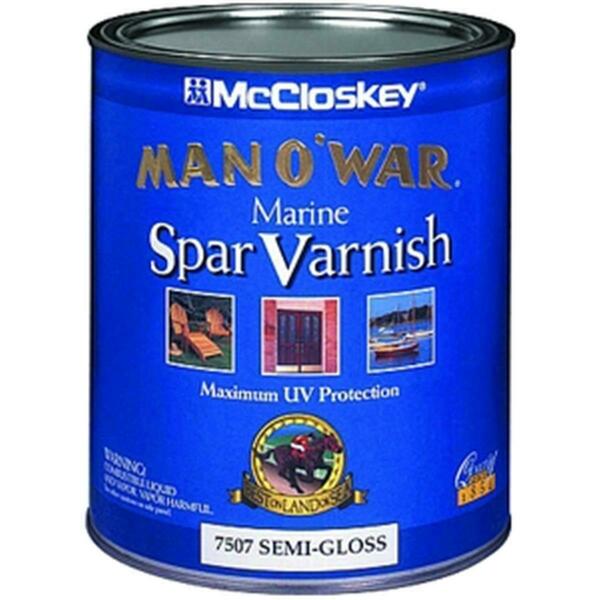 Mccloskey Co - Valspar 80-7507 1 Quart Semi Gloss Man-O-War Spar Varnish 450 VOC 12027750721